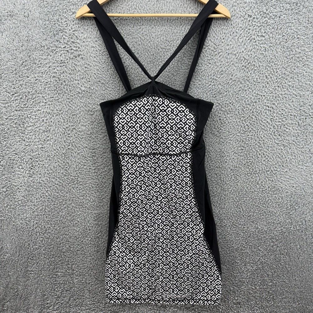 LUCY Activewear Black White Hatha Sleeveless Adjustable Straps Athletic Dress S